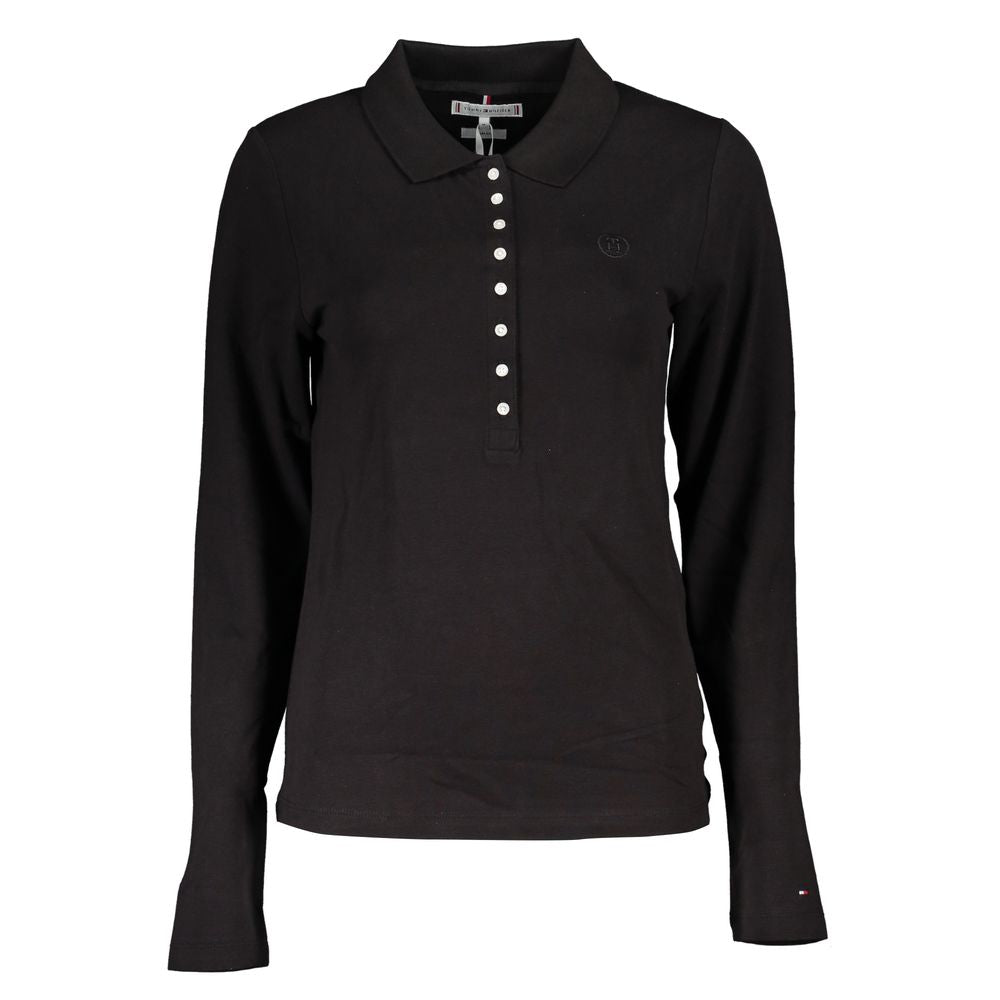 Tommy Hilfiger Nero Lyocell Women Polo Shirt