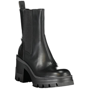 Calvin Klein Black Leather Women Boot