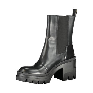 Calvin Klein Black Leather Women Boot