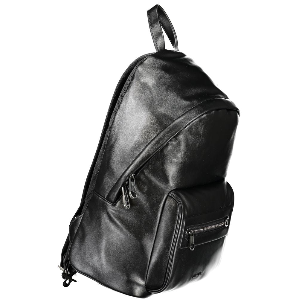 Calvin Klein Black Polyester Men Backpack