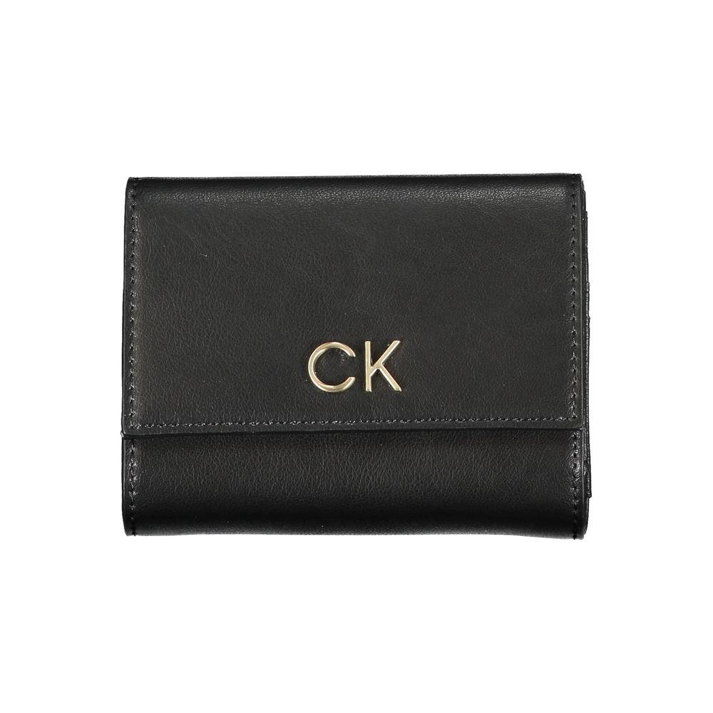 Calvin Klein Black Polyurethane Women Wallet