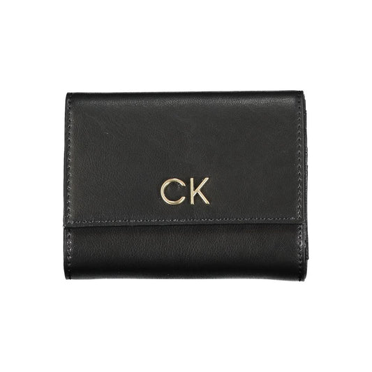 Calvin Klein Black Polyurethane Women Wallet