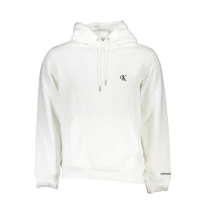 Calvin Klein White Cotton Men's Hooded Sweater