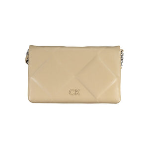 Calvin Klein Beige Polyester Women Shoulder Bag