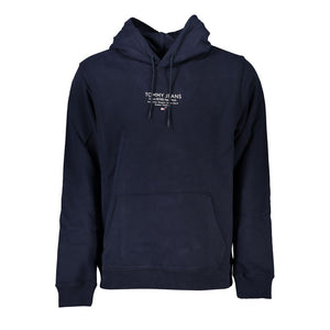 Tommy Hilfiger Blue Cotton Men Sweater with Hood