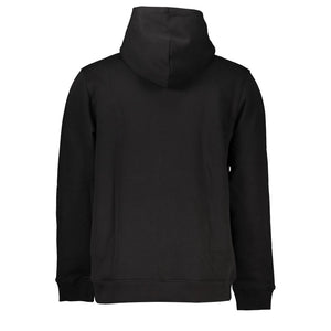 Tommy Hilfiger Black Cotton Men Sweater with Hood