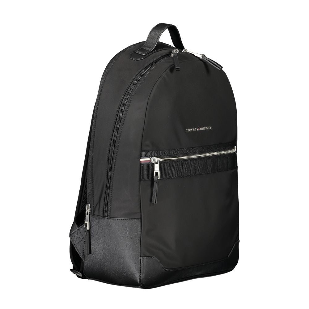Tommy Hilfiger Black Polyester Men's Backpack