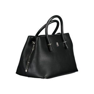 Tommy Hilfiger Black Polyurethane Women Handbag