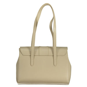 Mario Valentino Beige Polyurethane Women Handbag
