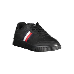 Tommy Hilfiger Black Leather Men's Sneaker