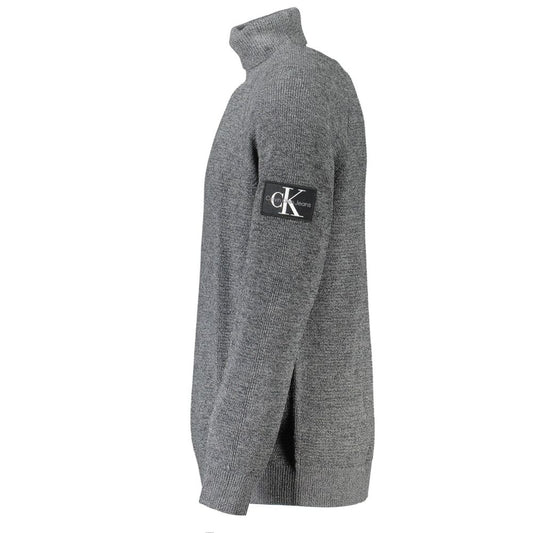 Calvin Klein Grigio Wool Men Sweater