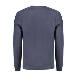 Hugo Boss Blue Cotton Men's Long-Sleeved T-Shirt