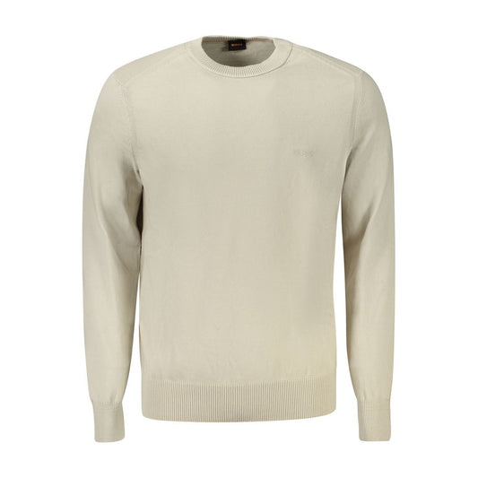 Hugo Boss Beige Cotton Men's Long-Sleeved T-Shirt