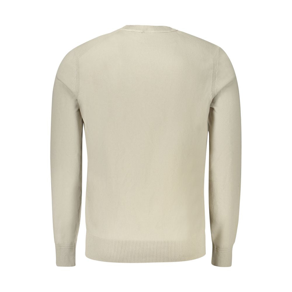 Hugo Boss Beige Cotton Men's Long-Sleeved T-Shirt