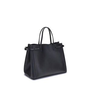 Valentino Garavani Black Calf Leather Bos Taurus Shoulder Bag