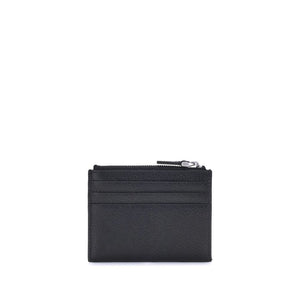Valentino Garavani Black Calf Leather Bos Taurus Wallet