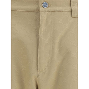 Gucci Beige Cotton Casual Pants