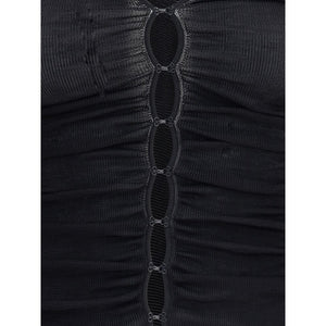 Self-Portrait Black Viscose Top