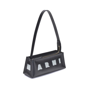 Marni Black Calf Leather Bos Taurus Shoulder Bag