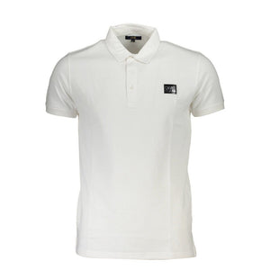 Cavalli Class White Cotton Mens Polo Shirt
