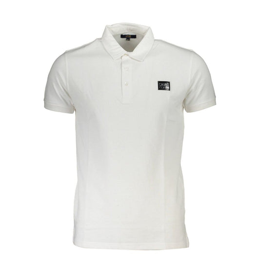 Cavalli Class White Cotton Mens Polo Shirt