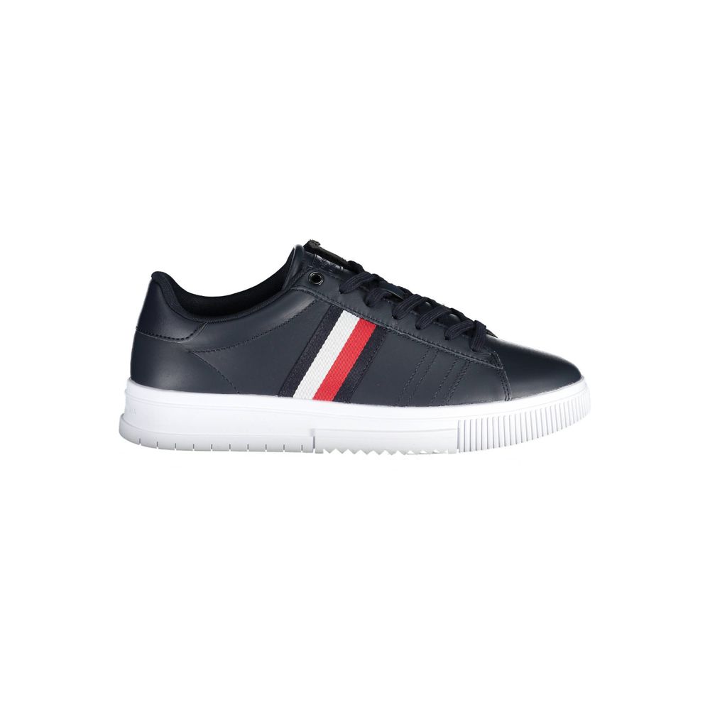 Tommy Hilfiger Blue Leather Men Sneaker
