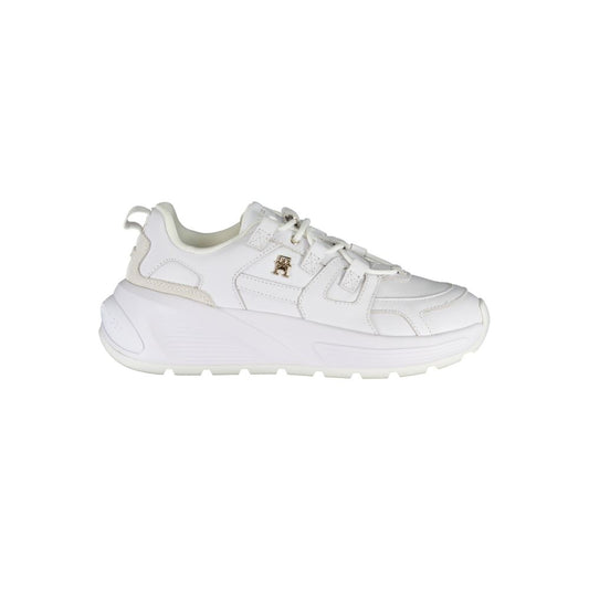 Tommy Hilfiger White Polyurethane Women Sneaker