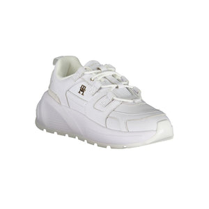 Tommy Hilfiger White Polyurethane Women Sneaker