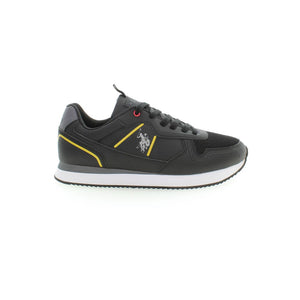 U.S. POLO ASSN. Black Polyurethane Men Sneaker