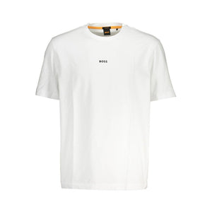 Hugo Boss White Organic Cotton Men T-Shirt