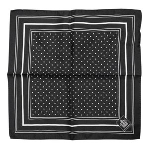 Dolce & Gabbana Black White Polka Dot Men Foulard Scarf