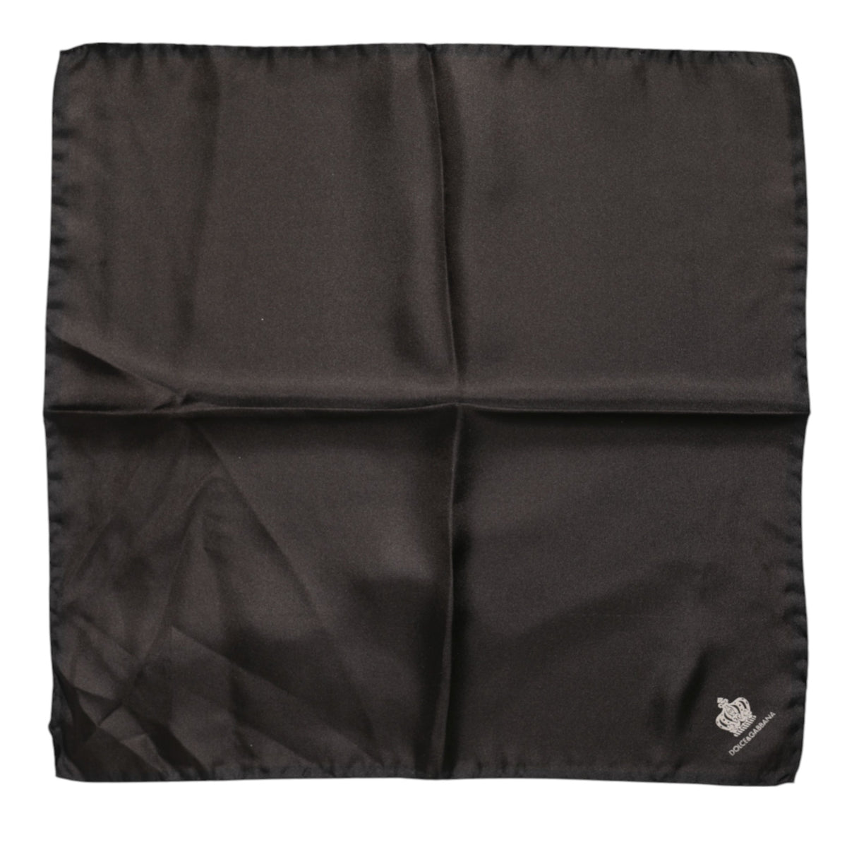 Dolce & Gabbana Brown DG Crown Silk Square Men Foulard Scarf