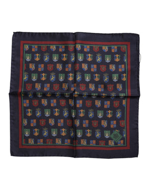 Dolce & Gabbana Multicolor Medals Square Foulard Scarf