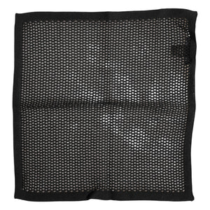 Dolce & Gabbana Black Patterned Cotton Square Foulard Scarf