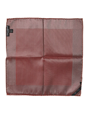 Dolce & Gabbana Orange Silk Square Men Foulard Scarf