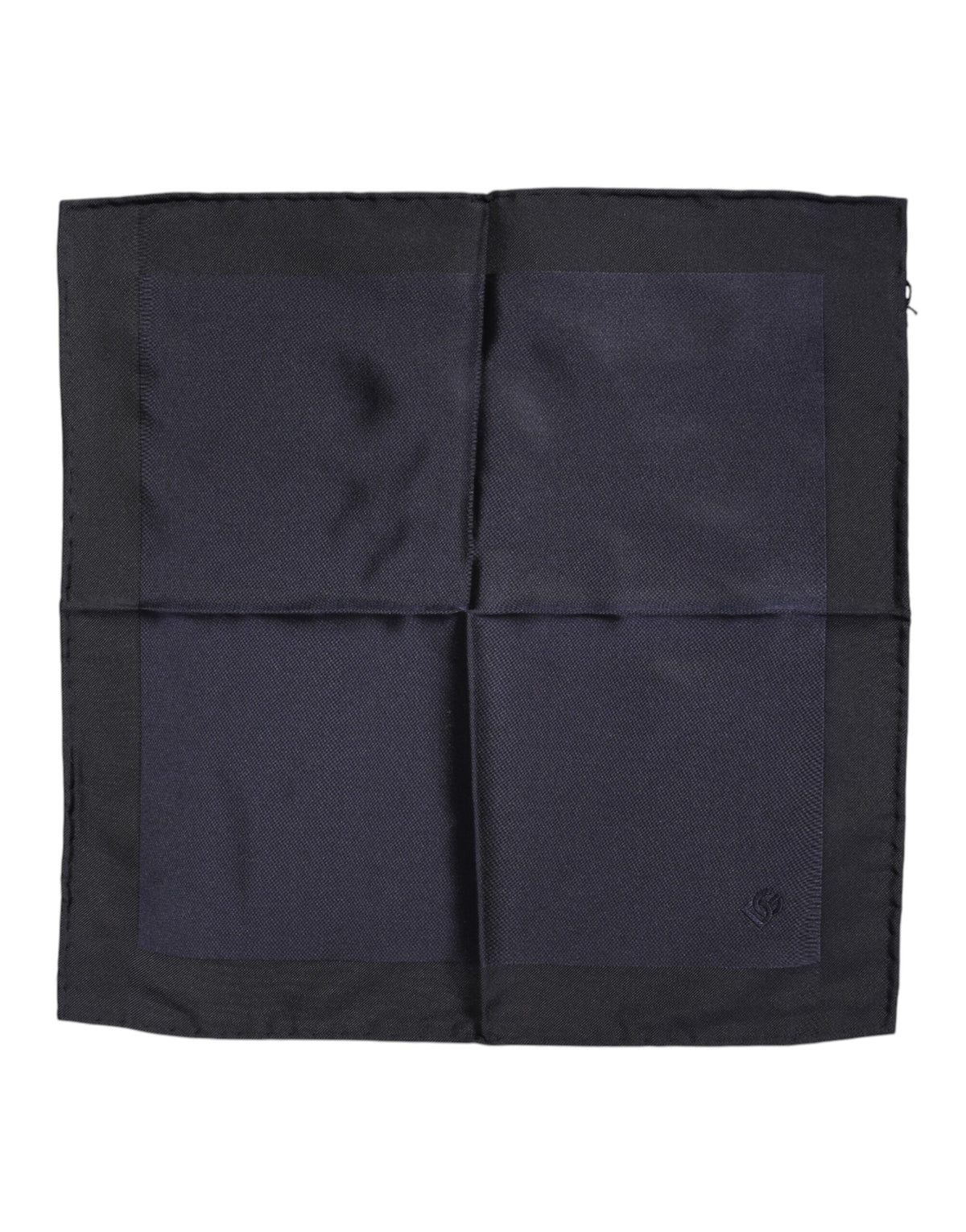 Dolce & Gabbana Dark Blue Silk Square Men Foulard Scarf