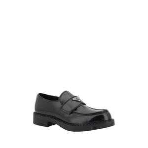 Prada Black Rubber Platform Loafers