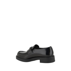 Prada Black Rubber Platform Loafers