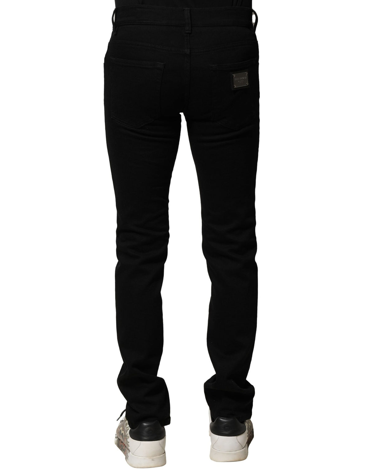 Dolce & Gabbana Black Cotton Stretch Skinny Men Denim Jeans