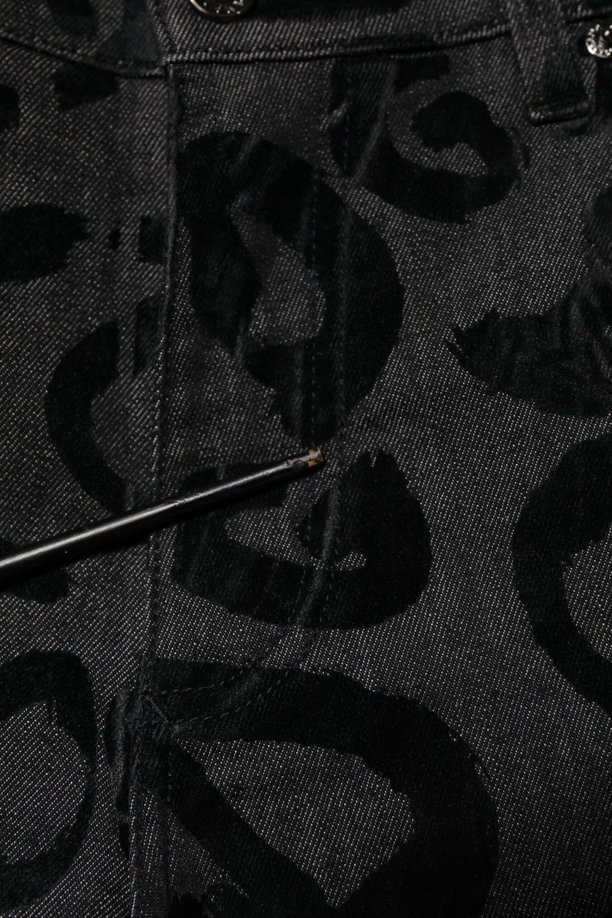 Dolce & Gabbana Gray Cotton DG Logo Straight Men Denim Jeans