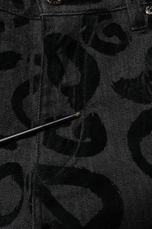 Dolce & Gabbana Gray Cotton DG Logo Straight Men Denim Jeans