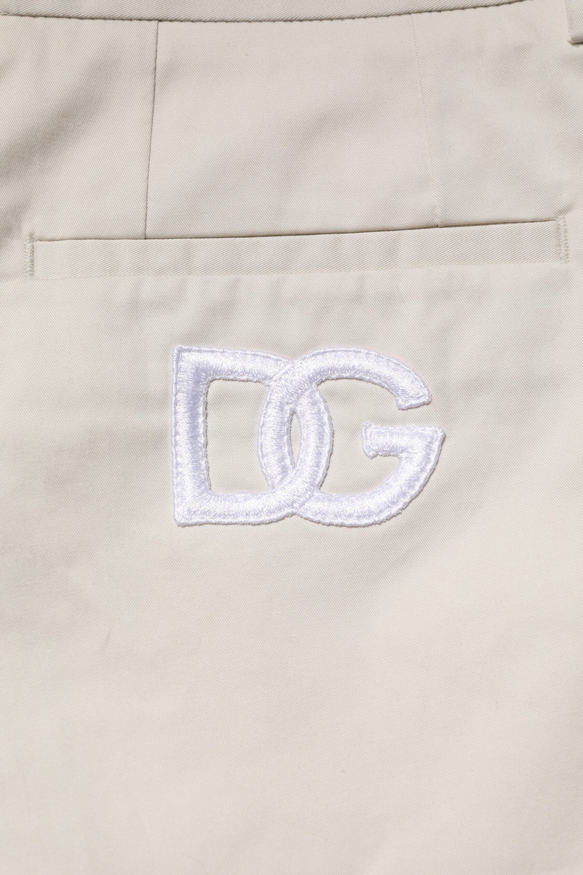 Dolce & Gabbana Beige Cotton Stretch Mid Waist Bermuda Shorts