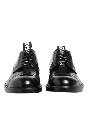 Dolce & Gabbana Black Leather Dress Lace Up Men Formal Shoes