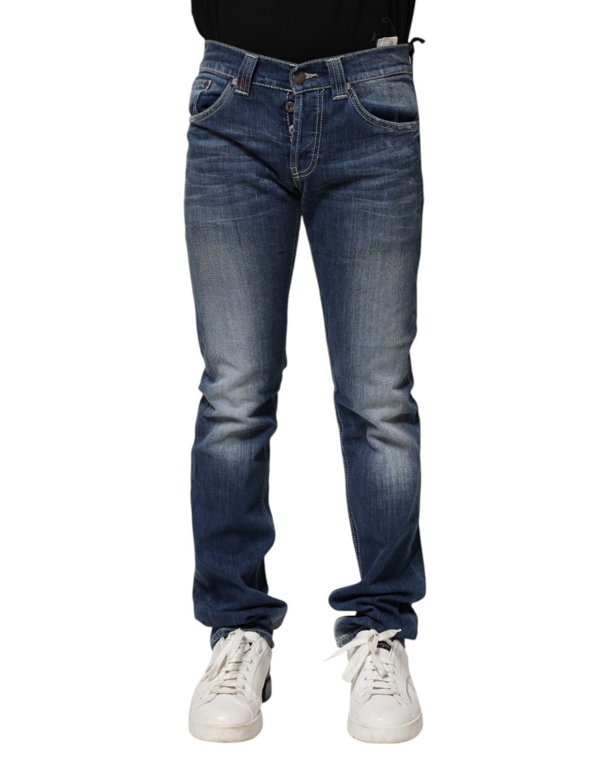 Dondup Blue Washed Skinny Fit Casual Men Denim Jeans