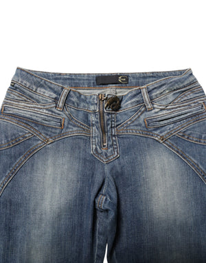 Just Cavalli Blue Washed Straight Fit Men Denim Jeans