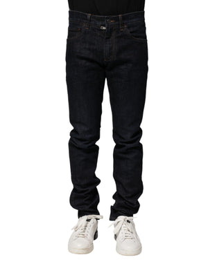 Dolce & Gabbana Black Cotton Skinny Denim Men Jeans