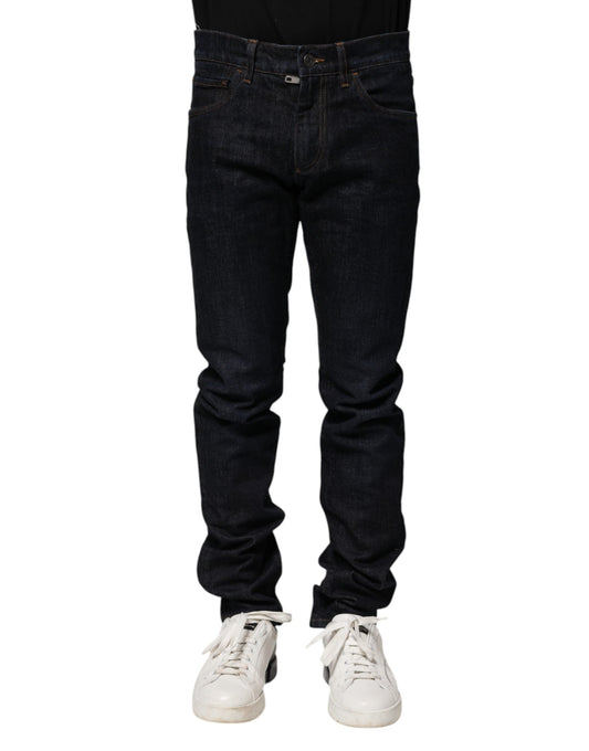 Dolce & Gabbana Black Cotton Skinny Denim Men Jeans