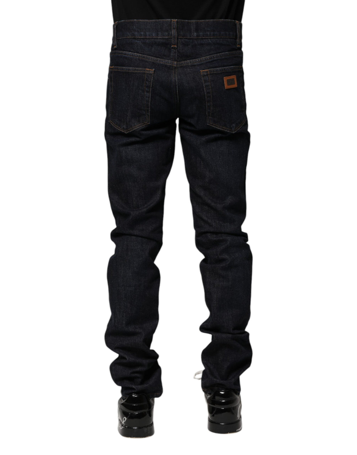 Dolce & Gabbana Black Cotton Skinny Denim Men Jeans