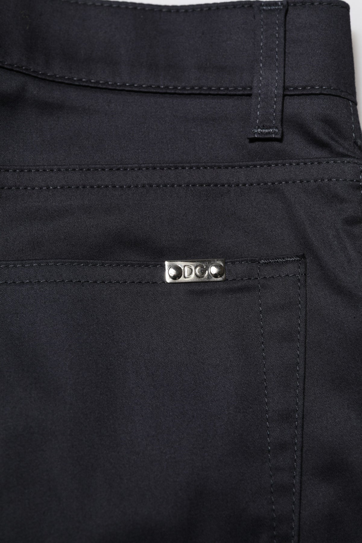 Dolce & Gabbana Black Cotton Skinny Mid Waist Pants