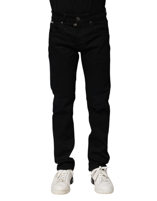 Dolce & Gabbana Black Cotton Skinny Denim Jeans